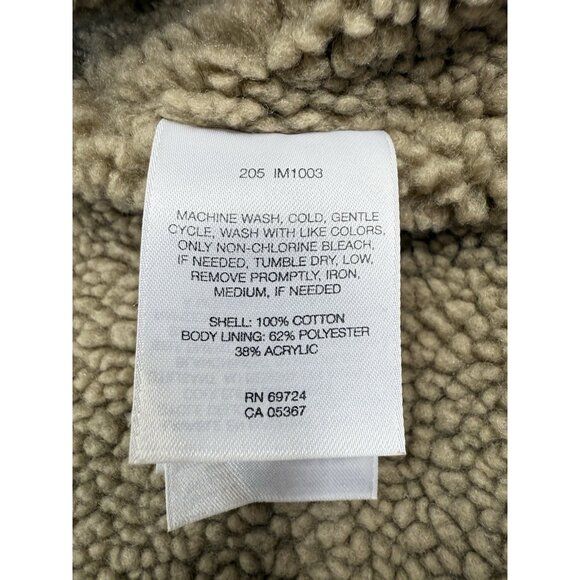 Sorel Mens Sherpa Lined Vest Heavy Duck Canvas Chore Workwear Zip Sz Large Brown - Picture 8 of 12